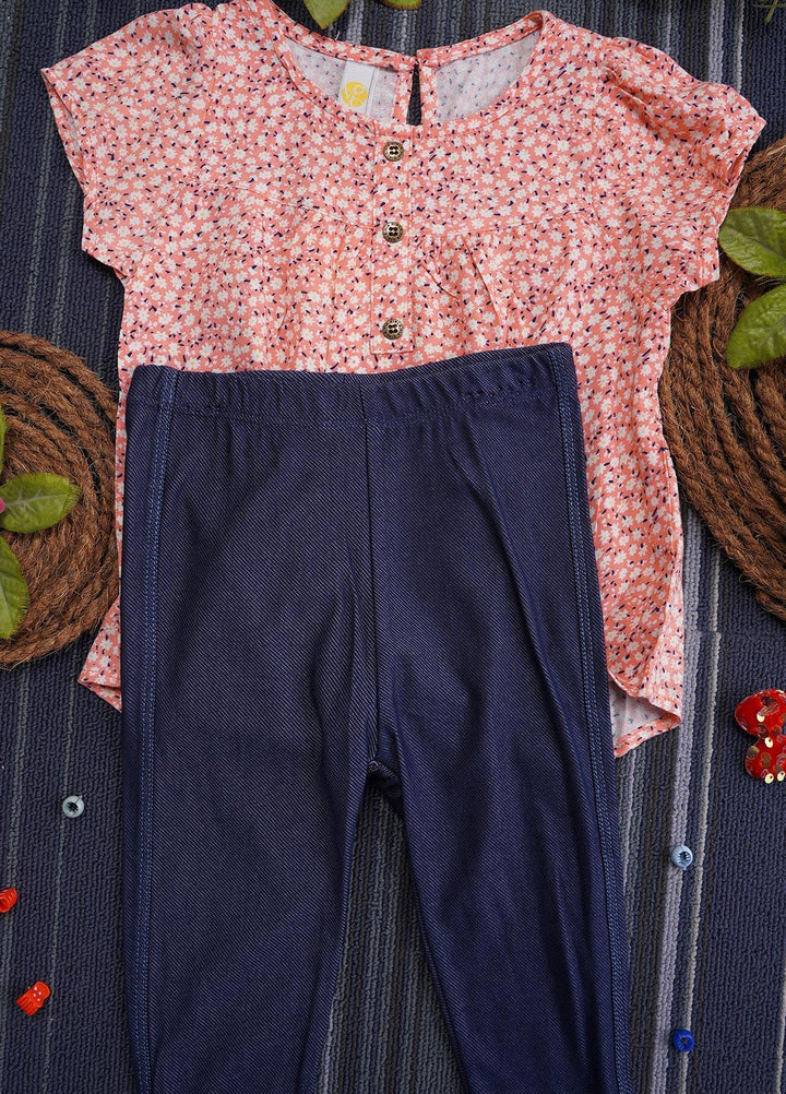 Sanaulla Exclusive Range Cotton Casual Girls Suit -  133160 Peach