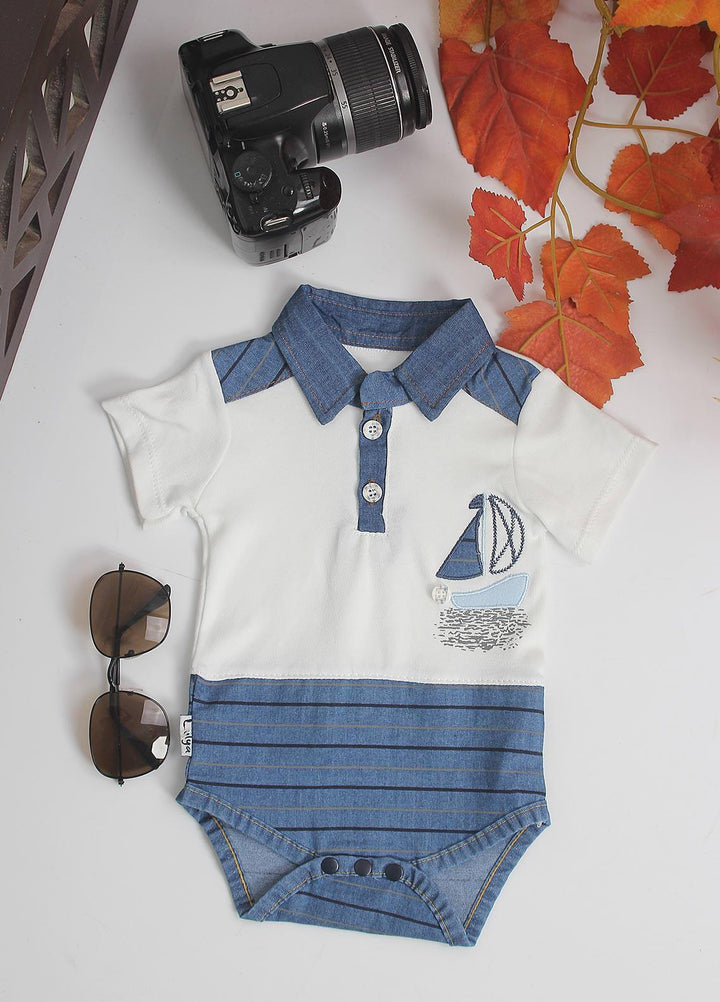 Sanaulla Exclusive Range Cotton Fancy Pret Shirt for Girls -  1007 White