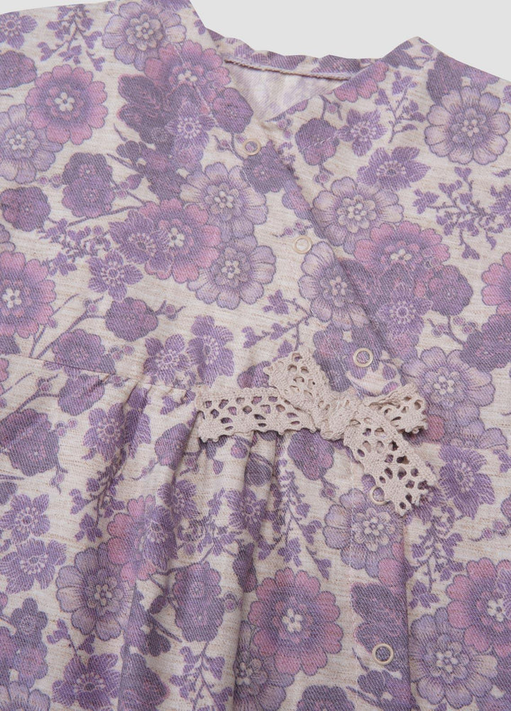 Sanaulla Exclusive Range  Fancy Rompers for Girls -  1866 Purple