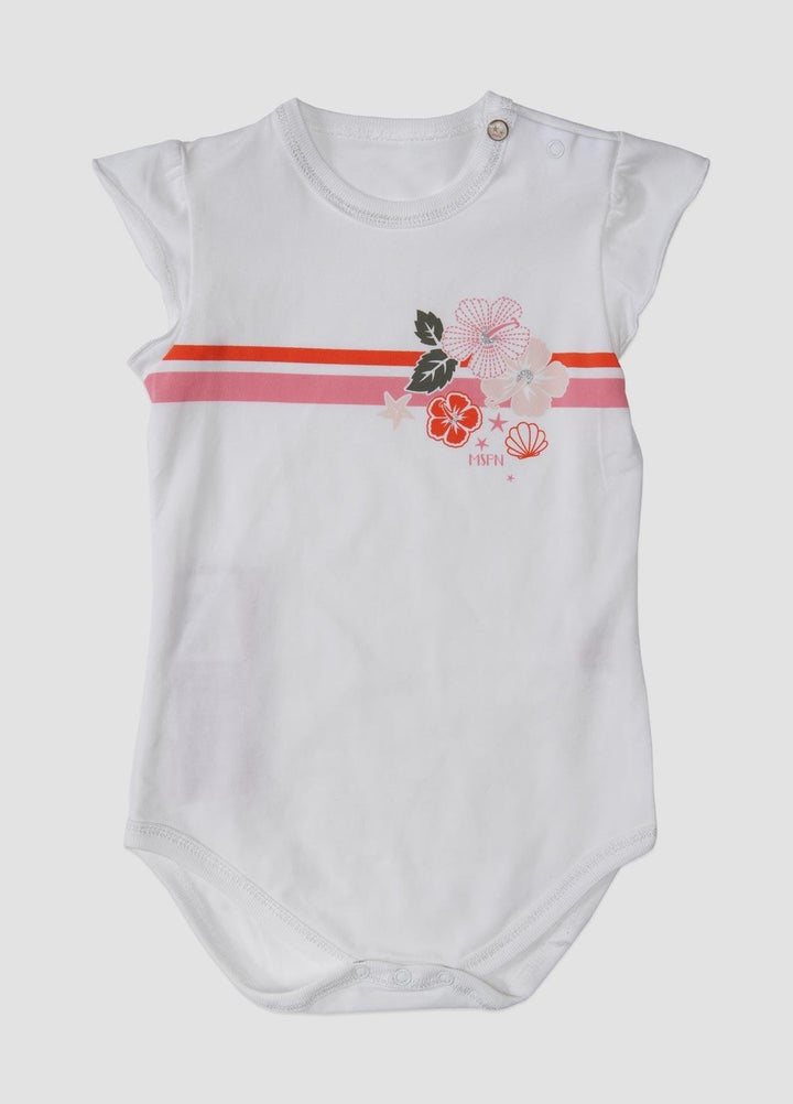 Sanaulla Exclusive Range  Fancy Rompers for Girls -  3970 White