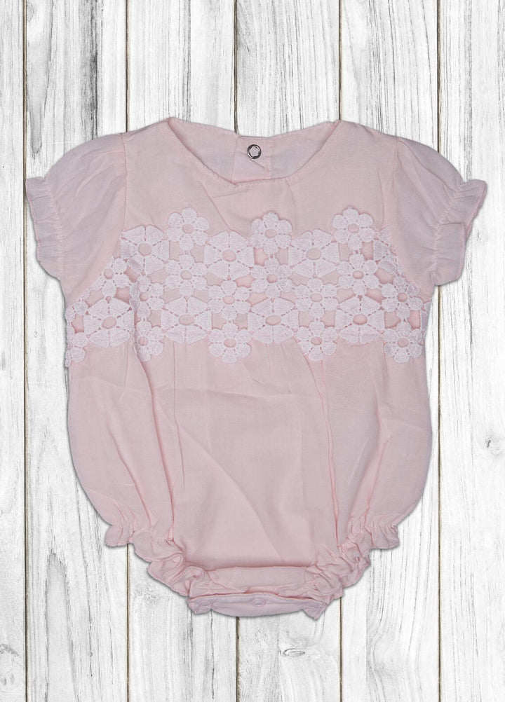 Sanaulla Exclusive Range  Fancy Kids Romper -  1124 Pink