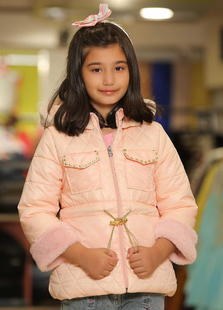 Sanaulla Exclusive Range  Casual Girls Jackets -  126688 Peach