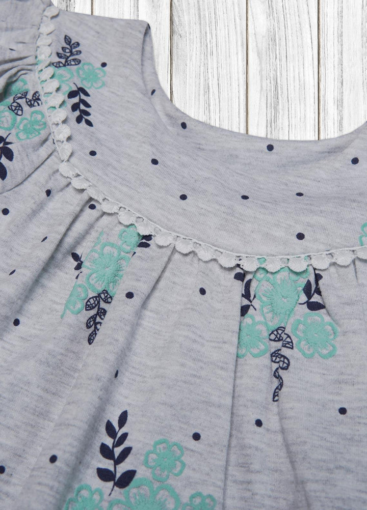 Sanaulla Exclusive Range  Fancy Frock for Girls -  20269 D-Grey