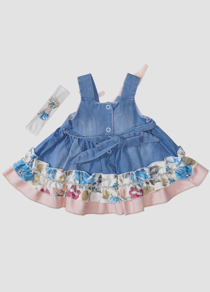 Sanaulla Exclusive Range  Fancy Frock for Girls -  126 Blue