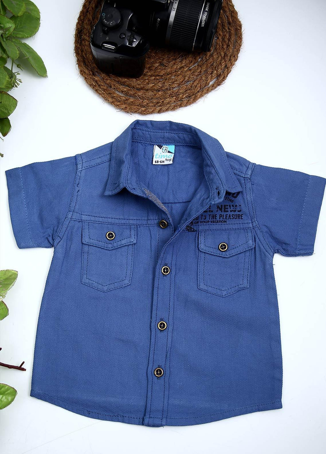 Sanaulla Exclusive Range Cotton Fancy Shirts for Boys -  1471 Blue