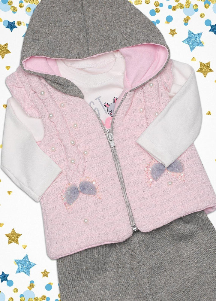 Sanaulla Exclusive Range  Fancy Girls Suit -  SU22KW 342327 Pink