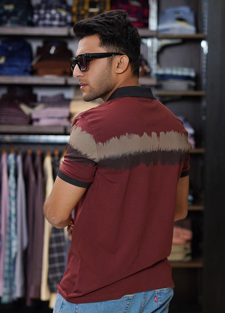 Sanaulla Exclusive Range Cotton Polo for Men - D-6605 Rust