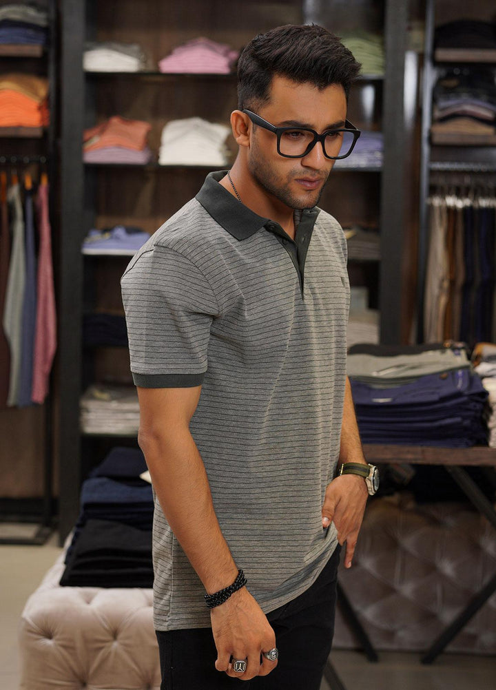 Sanaulla Exclusive Range Cotton Polo for Men - D-6691 Green