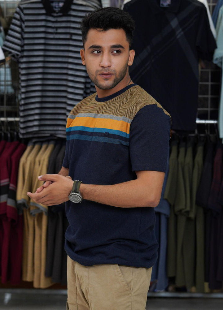 Sanaulla Exclusive Range Cotton Polo for Men - D-6763 Dark Blue