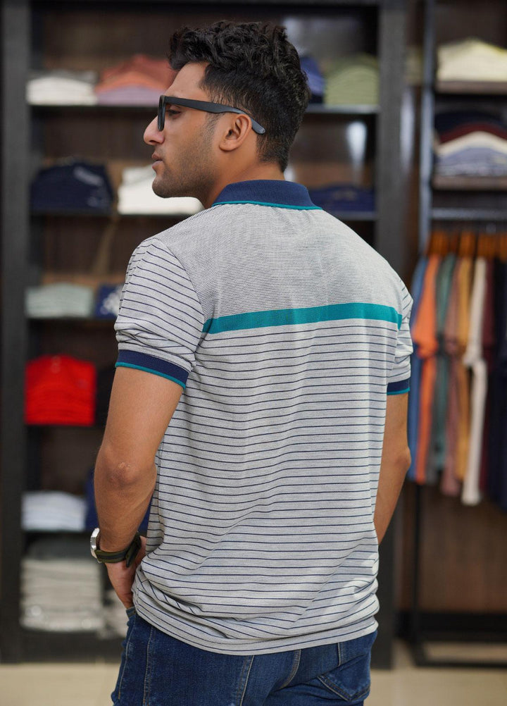 Sanaulla Exclusive Range Cotton Polo for Men - D-7206 Light Grey