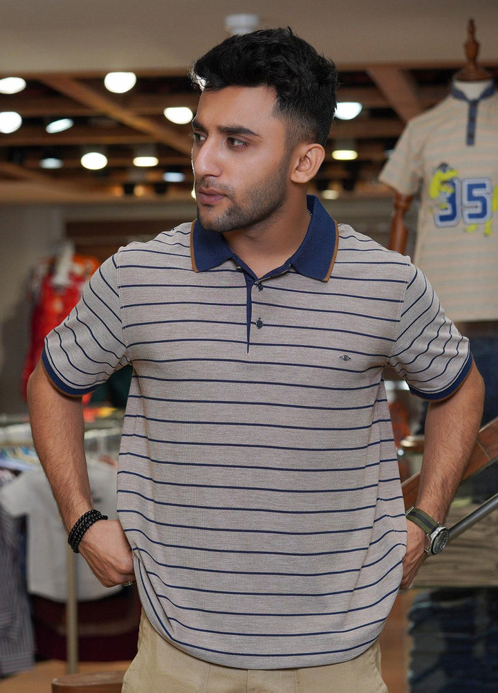 Sanaulla Exclusive Range Polo for Men - D-7210 Light Brown