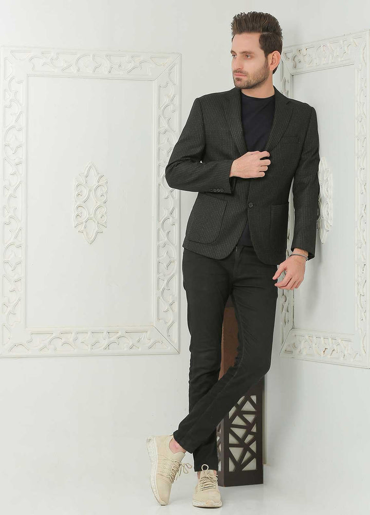 Sanaulla Exclusive Range  Casual Blazers for Men -  SU22MB PV Blazer 424 01 Black