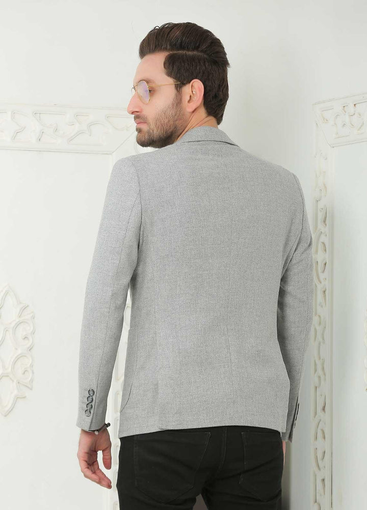 Sanaulla Exclusive Range  Casual Blazers for Men -  SU22MB Wool Blazer 7087 07 Silver