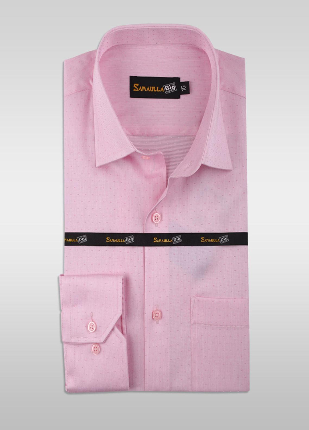 Sanaulla Exclusive Range Cotton Formal Men Shirts - SU21GR 08-Pink