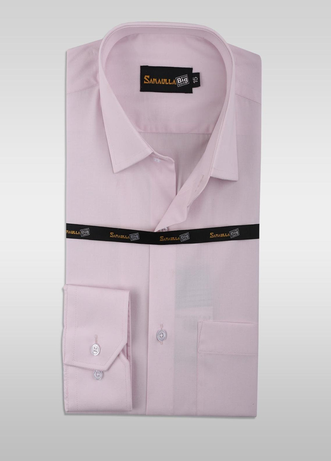 Sanaulla Exclusive Range Cotton Formal Shirts for Men - SU21GR 09-L-Pink