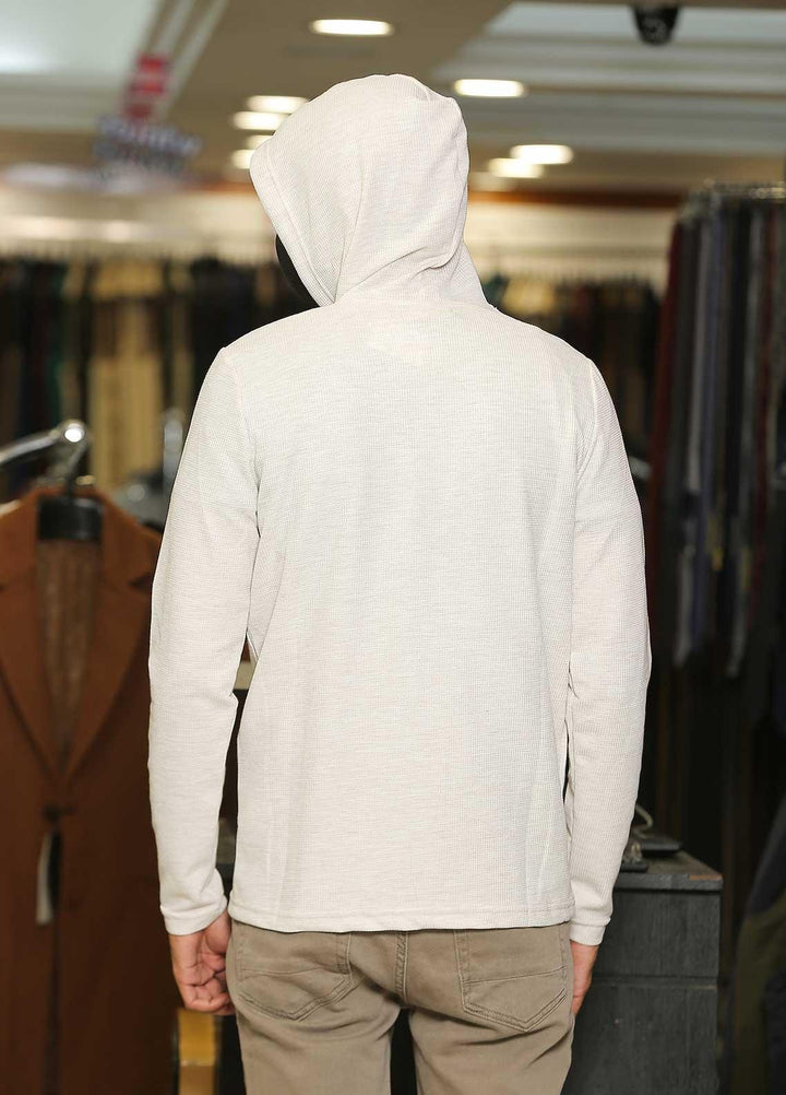 Sanaulla Exclusive Range  Casual Men Hoodies -  SU22MJ (Hoodie) T Shirt 6705 Fawn