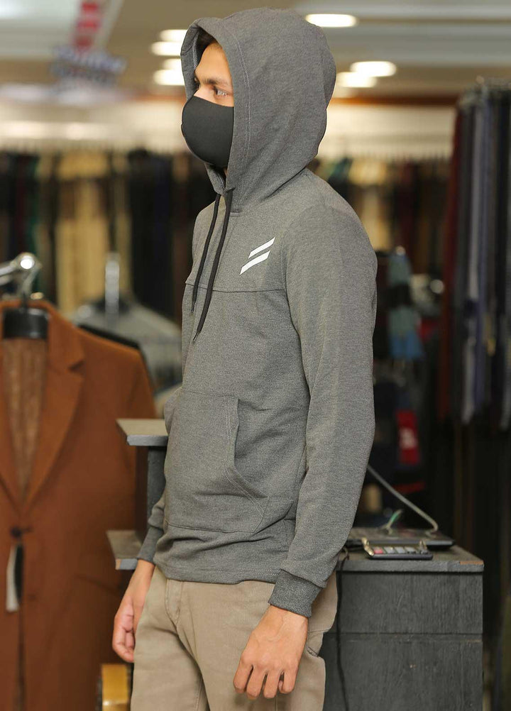 Sanaulla Exclusive Range  Casual Men Hoodies -  SU22MJ (Hoodie) T Shirt 6596 Grey