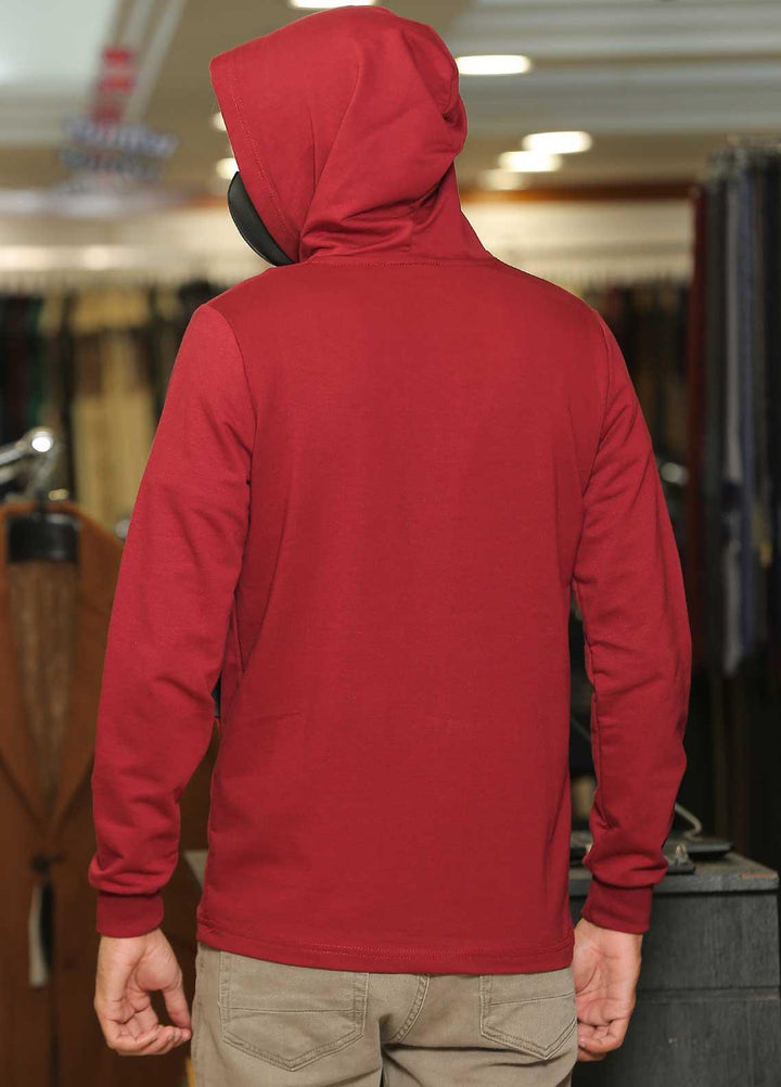 Sanaulla Exclusive Range  Casual Men Hoodies -  SU22MJ (Hoodie) T Shirt 6597 Rust