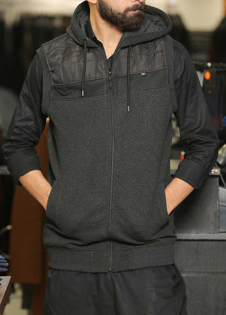 Sanaulla Exclusive Range  Casual Zipper for Men -  SU22MJ Zipper 6699 Black