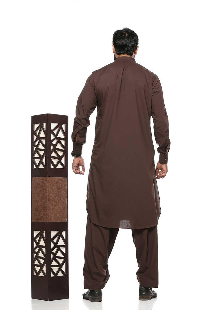 Sanaulla Exclusive Range Wash N Wear Formal Shalwar Kameez for Men -  BC C763 D Brown