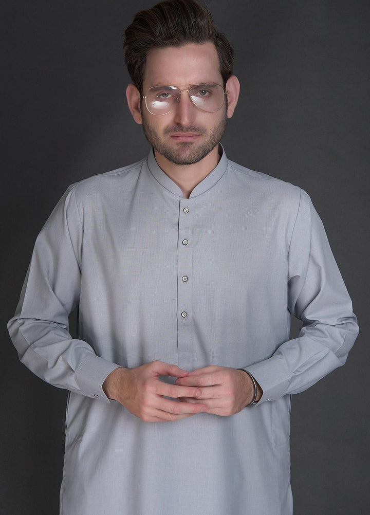 Sanaulla Exclusive Range Wash N Wear Formal Kameez Shalwar for Men -  757 Grey