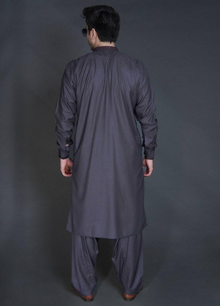 Sanaulla Exclusive Range Wash N Wear Formal Men Kameez Shalwar -  C-9239 Grey