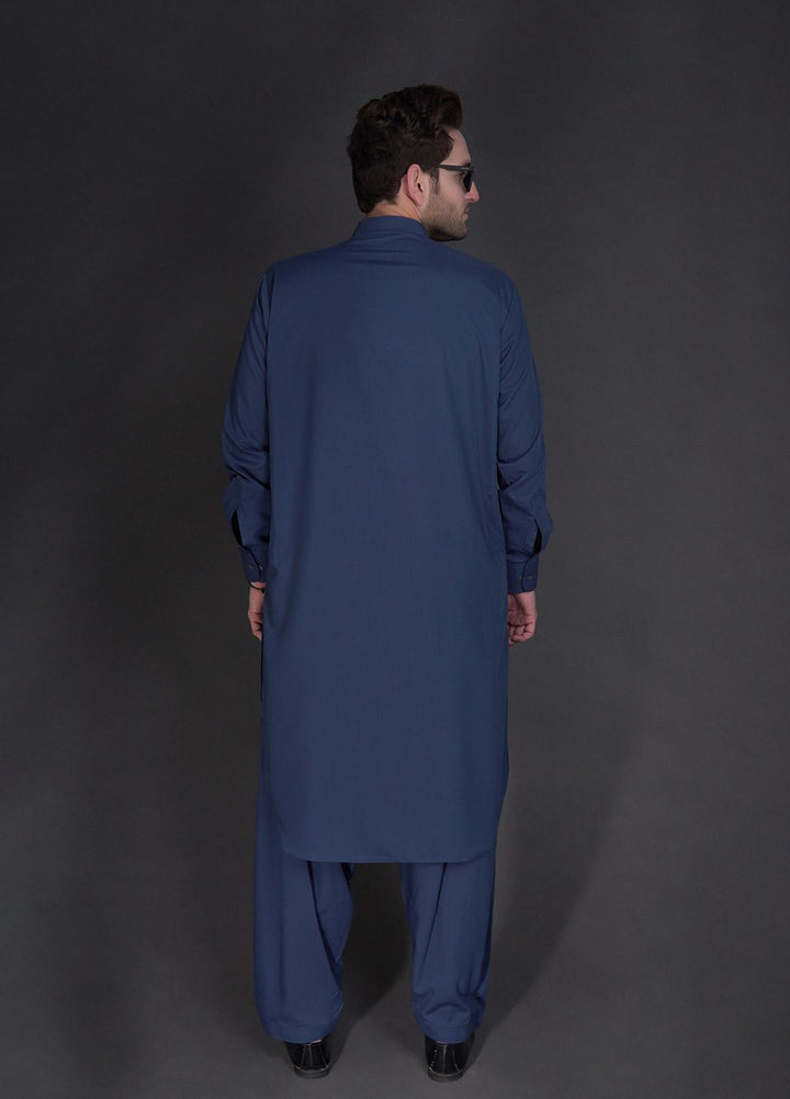 Sanaulla Exclusive Range Wash N Wear Formal Kameez Shalwar for Men -  781 Turkish Blue