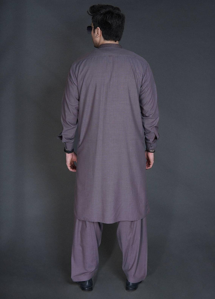 Sanaulla Exclusive Range Wash N Wear Formal Kameez Shalwar for Men -  C-9335 L Purple