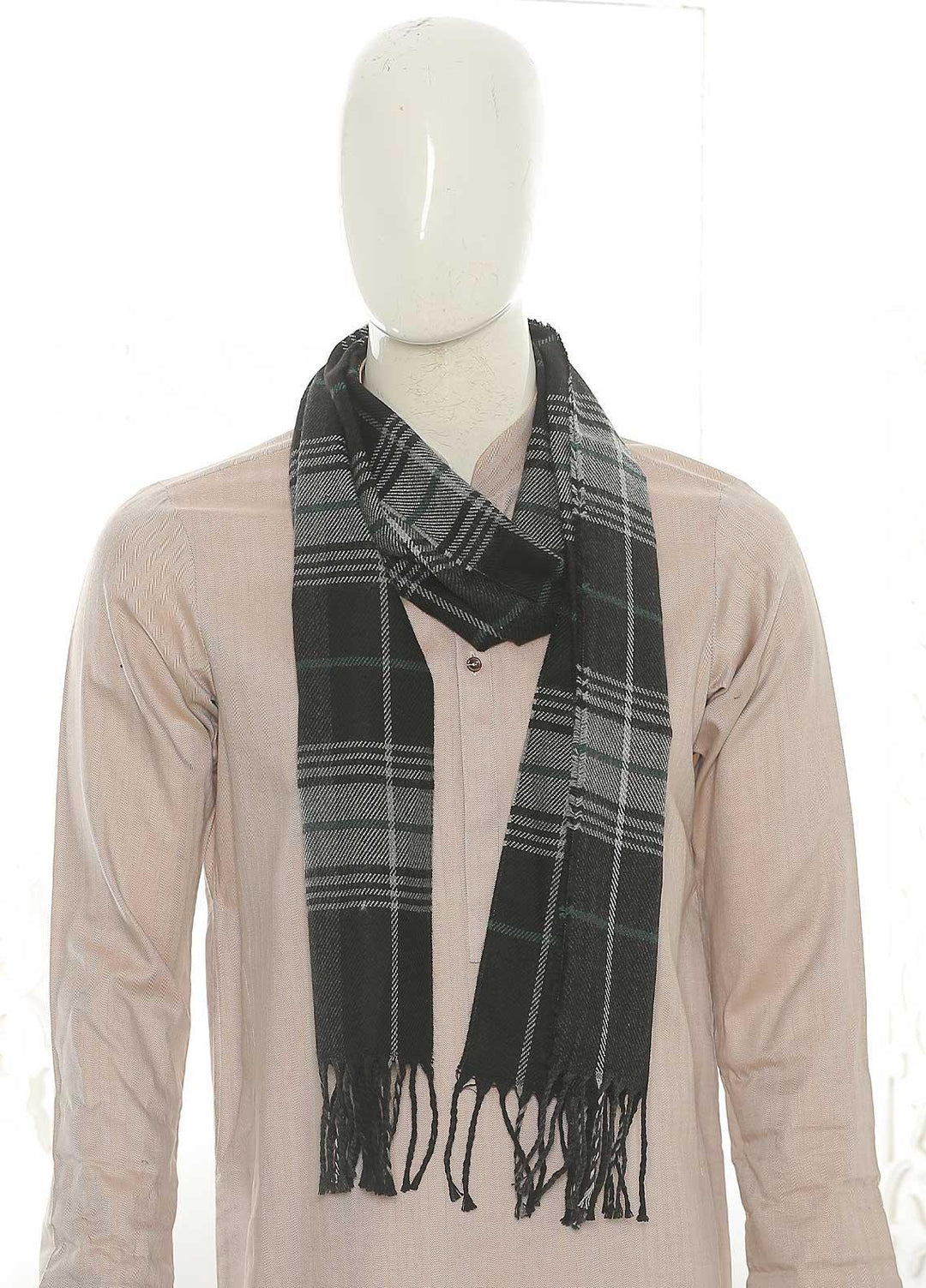 Sanaulla Exclusive Range    Muffler SU21MM Black-D-05 - Mens Mufflers