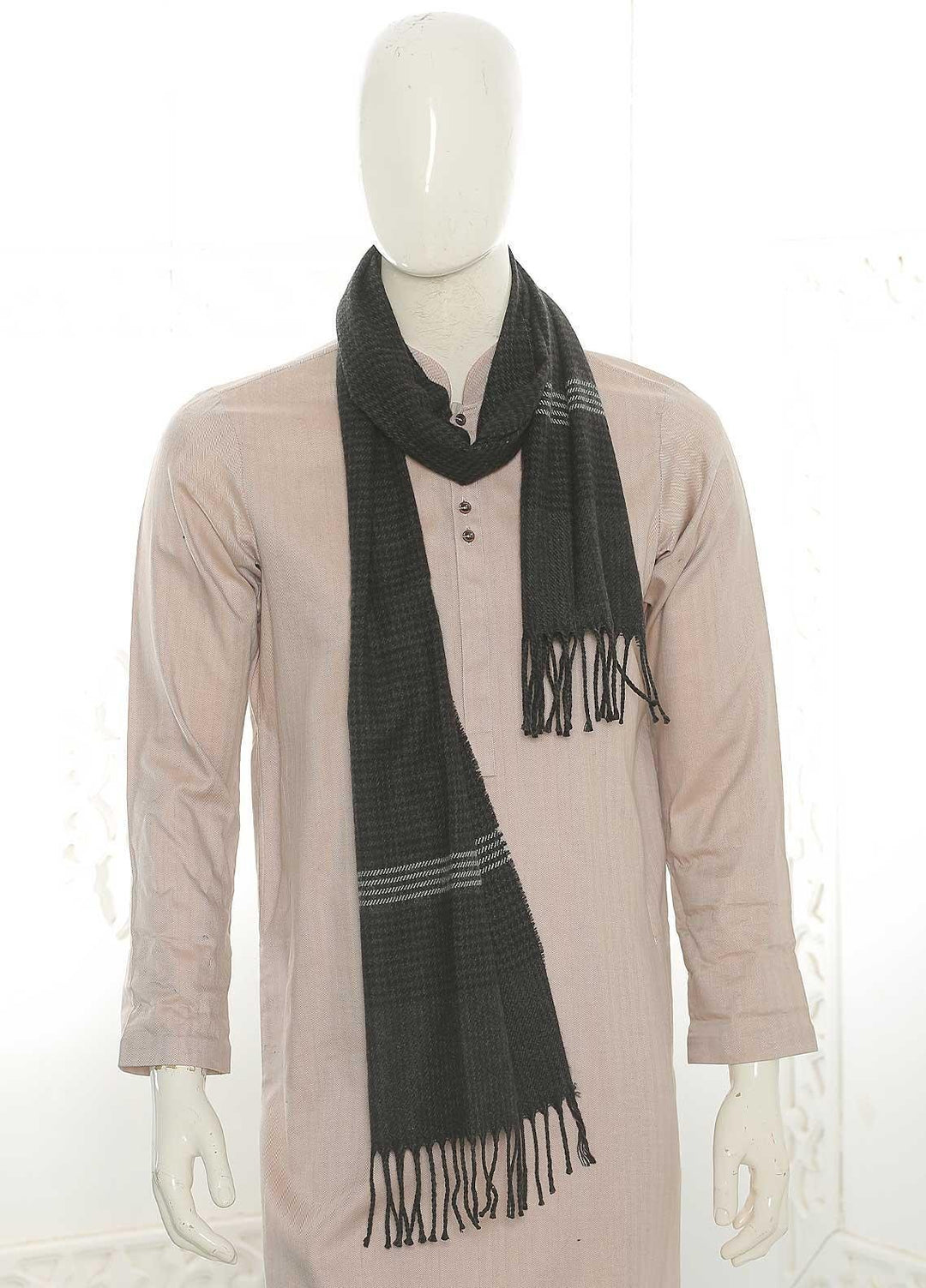 Sanaulla Exclusive Range    Muffler SU21MM Black-D-07 - Mens Mufflers