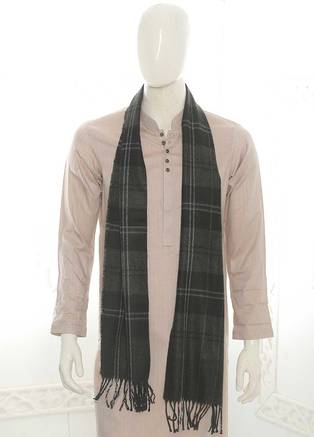 Sanaulla Exclusive Range    Muffler SU21MM Black-D-09 - Mens Mufflers