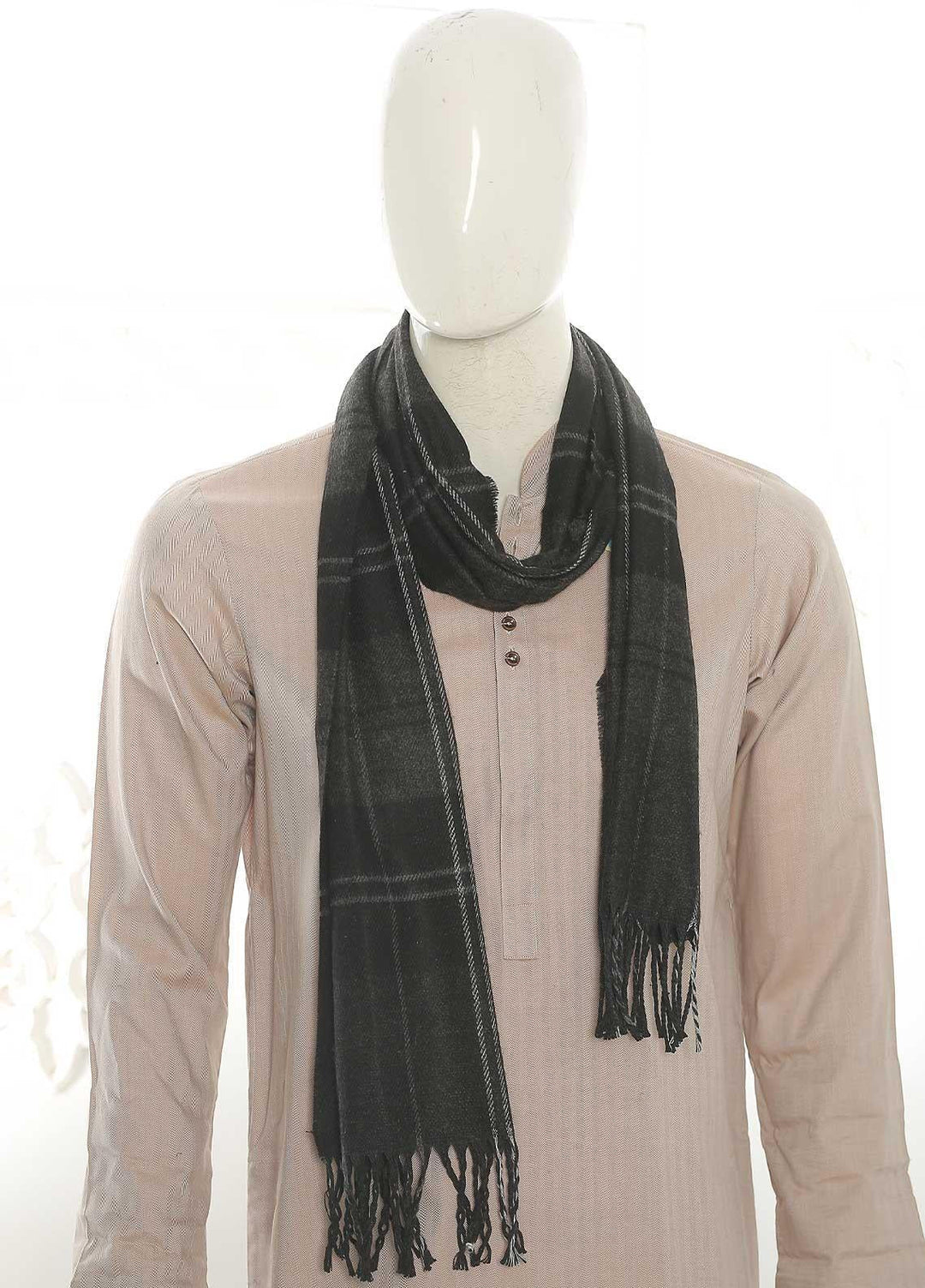 Sanaulla Exclusive Range    Muffler SU21MM Black-D-09 - Mens Mufflers