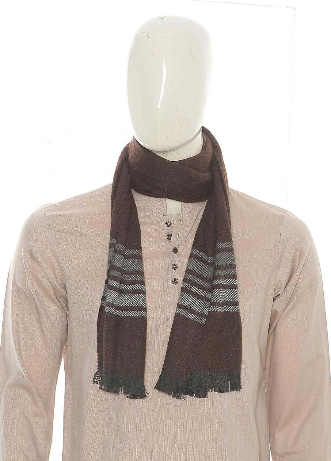 Sanaulla Exclusive Range    Muffler SU21MM Brown-D-01 - Mens Mufflers