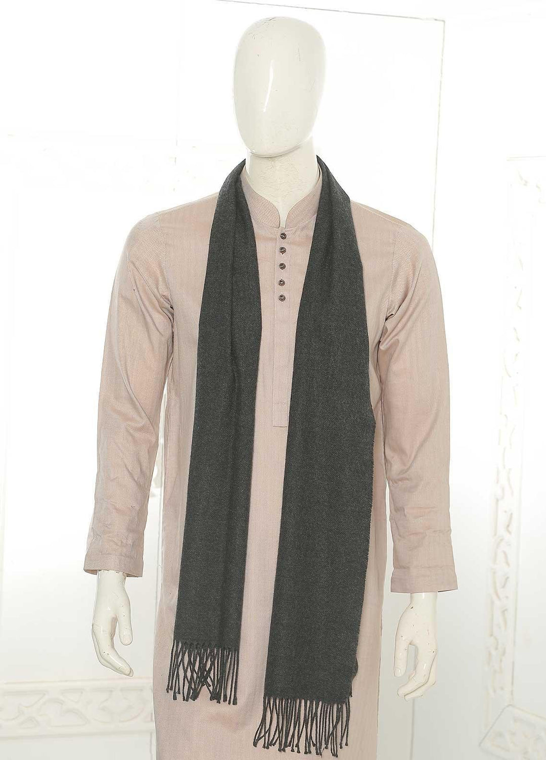 Sanaulla Exclusive Range    Muffler SU21MM Grey-D-01 - Mens Mufflers