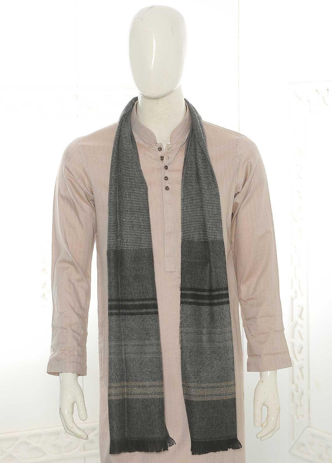 Sanaulla Exclusive Range    Muffler SU21MM Grey-D-04 - Mens Mufflers