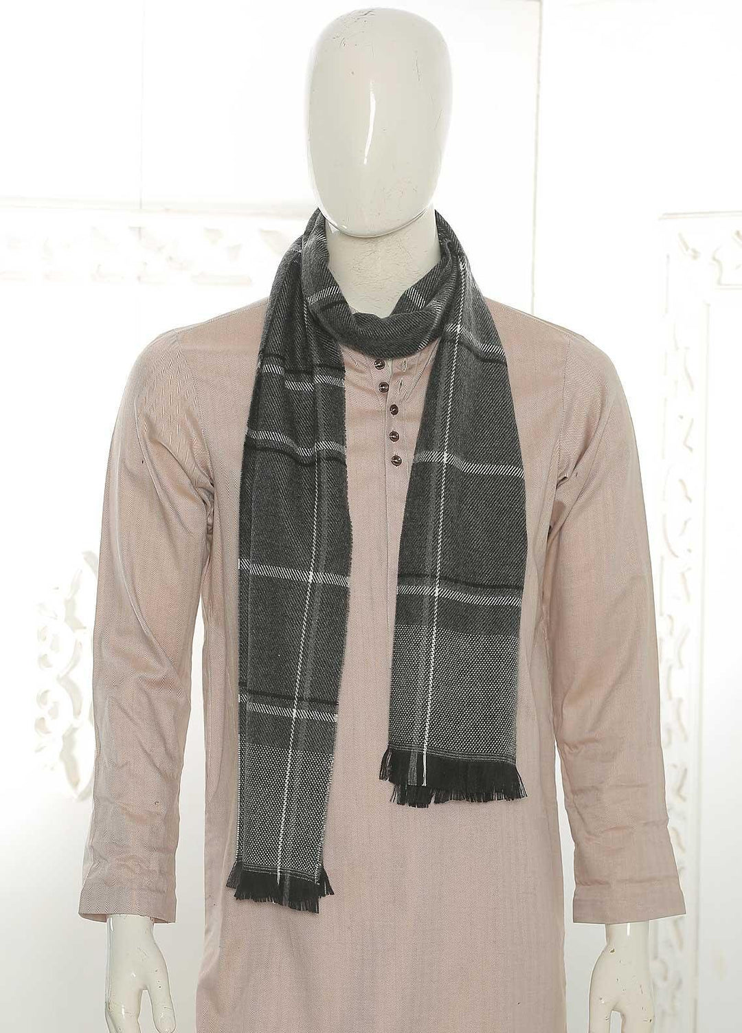 Sanaulla Exclusive Range    Muffler SU21MM Grey-D-08 - Mens Mufflers