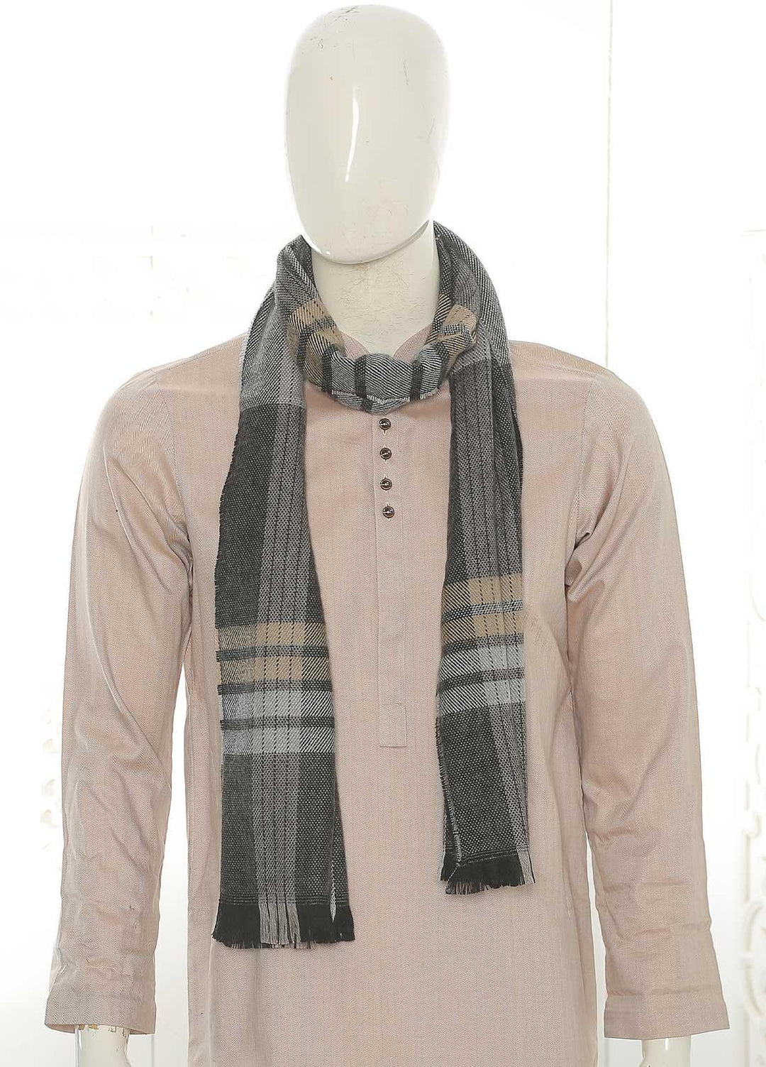 Sanaulla Exclusive Range    Muffler SU21MM Grey-D-16 - Mens Mufflers