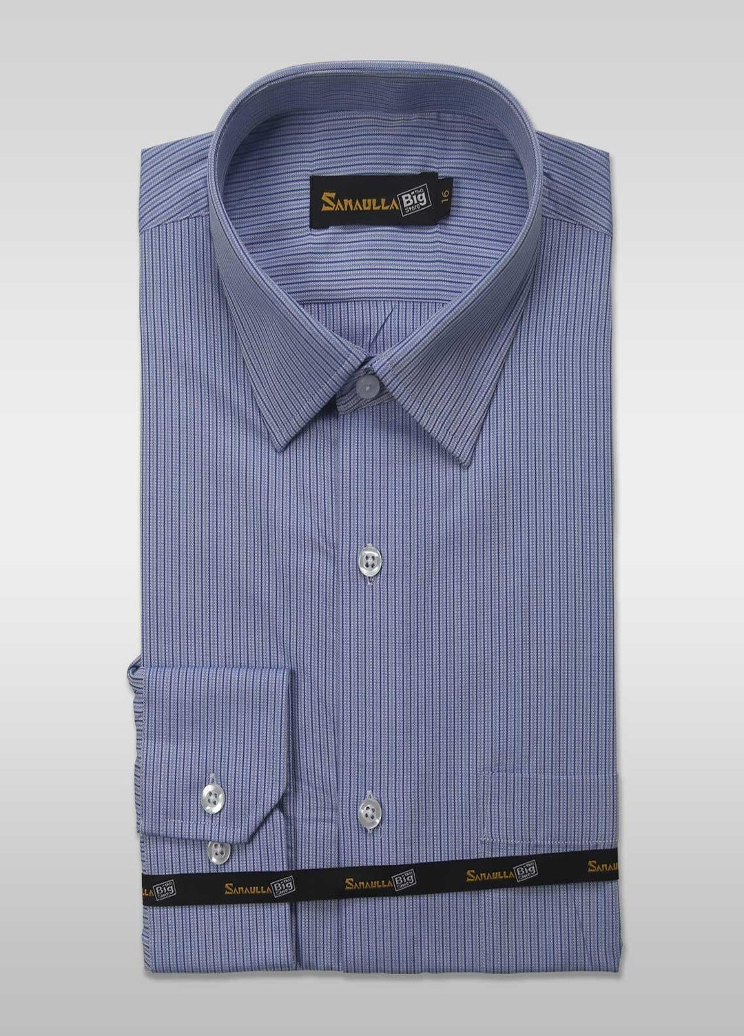 Sanaulla Exclusive Range Cotton Casual Shirts for Men - 005-Sky-Blue