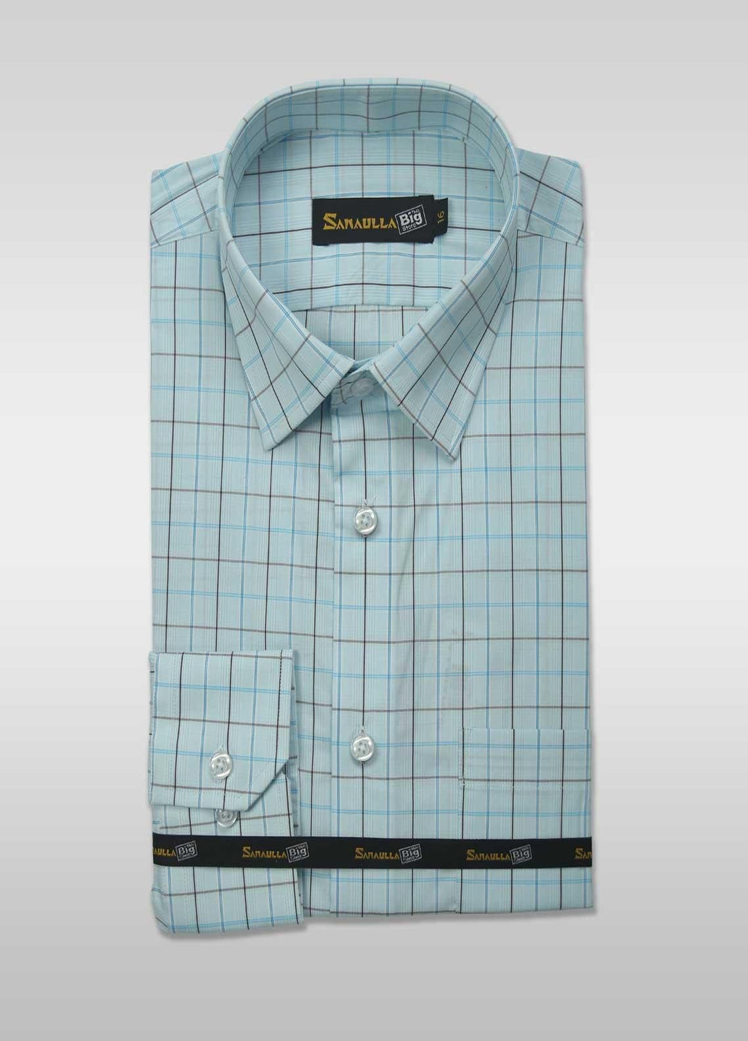 Sanaulla Exclusive Range Cotton Casual Shirts for Men - 013-Ferozi