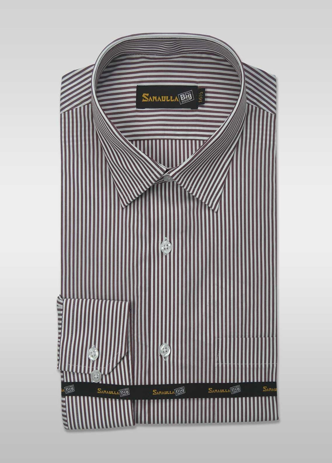 Sanaulla Exclusive Range Cotton Casual Shirts for Men - 017-Brown