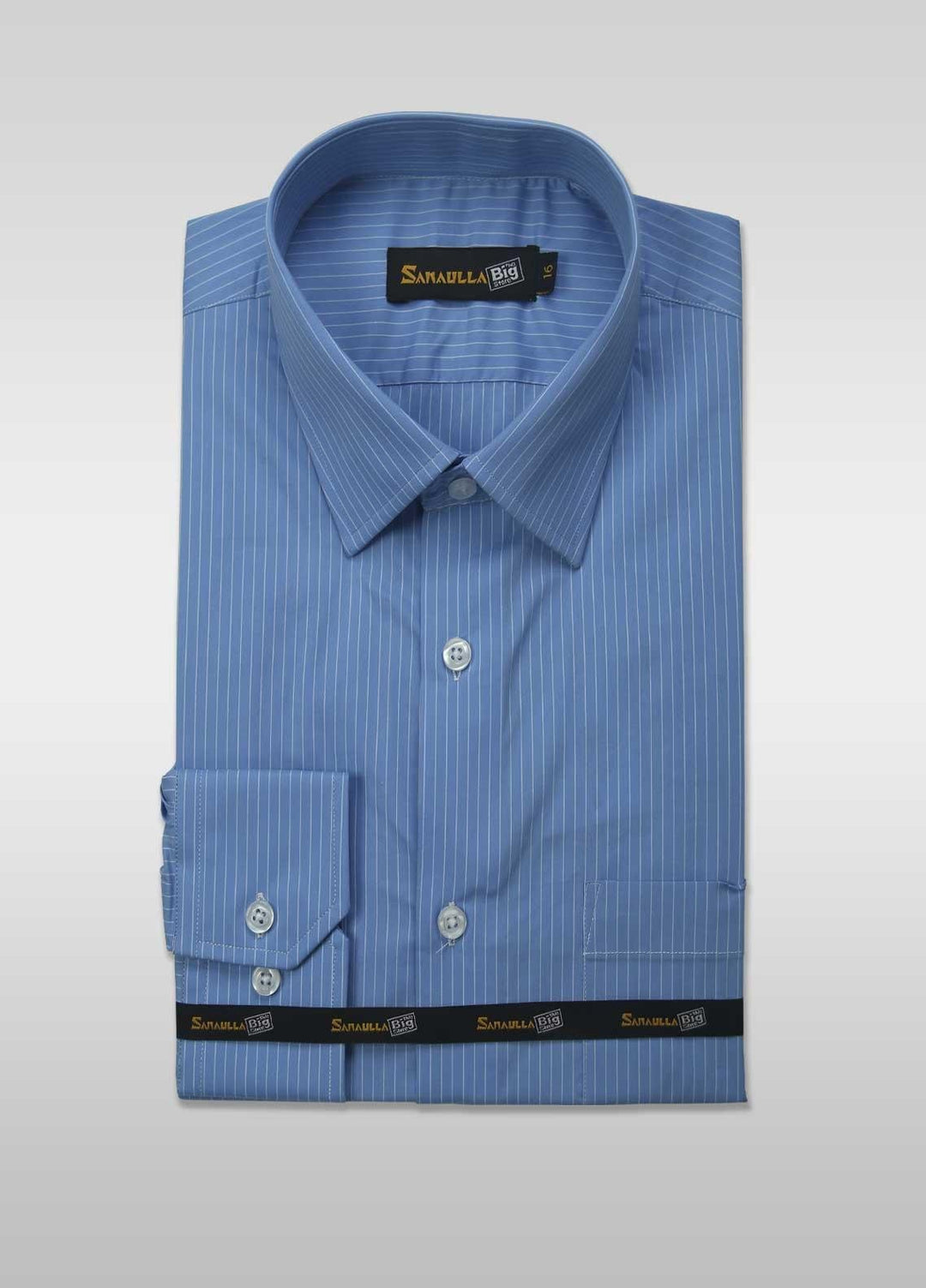 Sanaulla Exclusive Range Cotton Casual Shirts for Men - 023-R-Blue