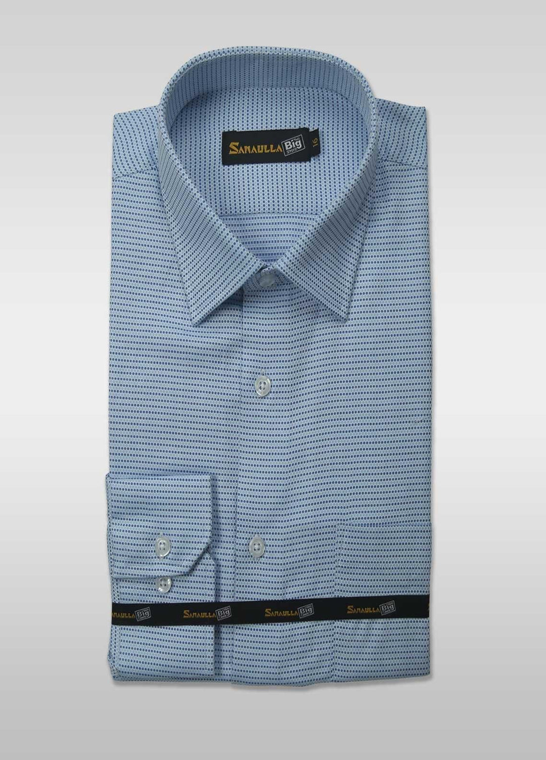 Sanaulla Exclusive Range Cotton Casual Shirts for Men - 026-Blue