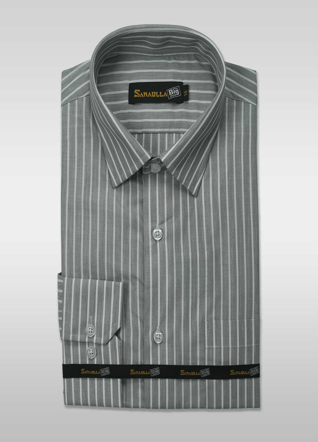 Sanaulla Exclusive Range Cotton Casual Shirts for Men - 027-Grey
