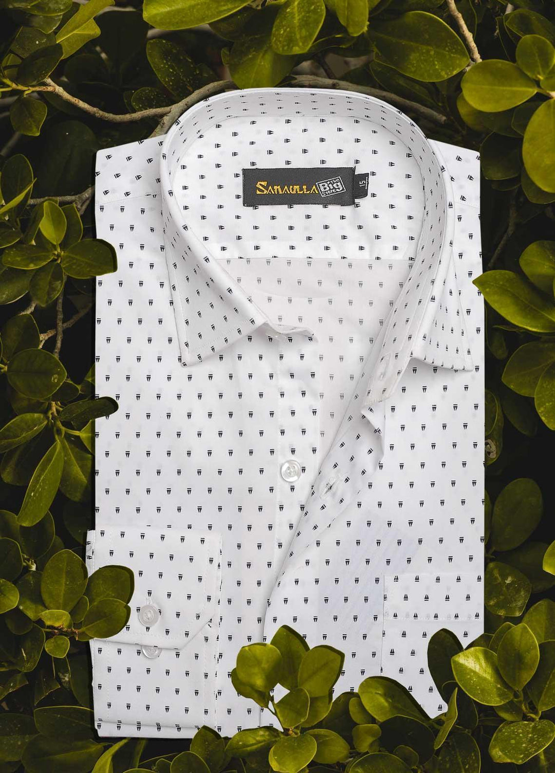 Sanaulla Exclusive Range Cotton Casual Shirts for Men - 031 White
