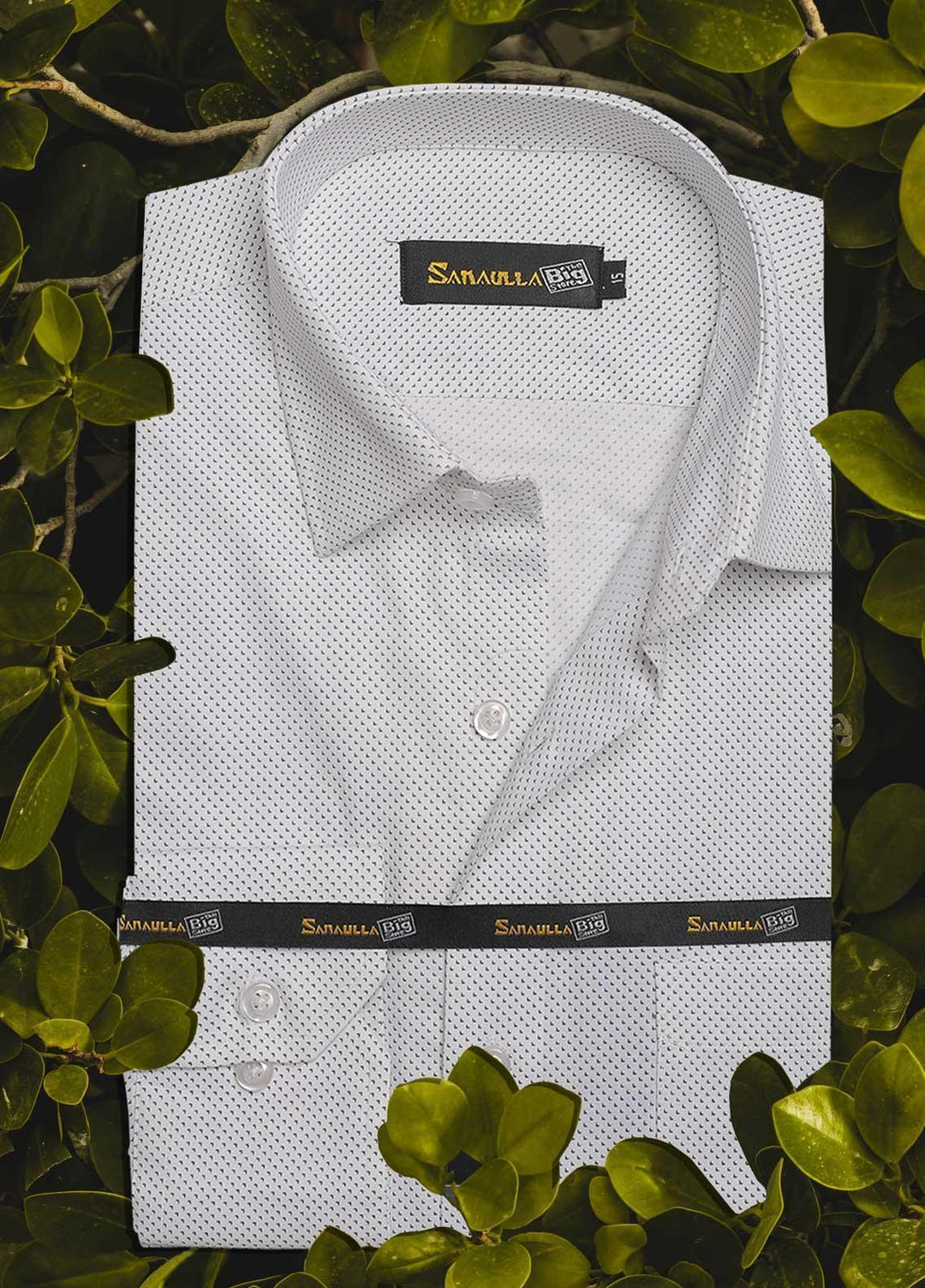 Sanaulla Exclusive Range Cotton Casual Shirts for Men - 034 Off White