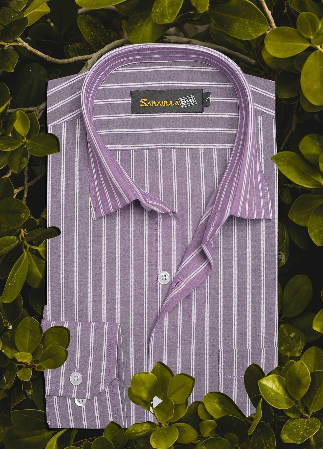 Sanaulla Exclusive Range Cotton Casual Shirts for Men - 047 Purple