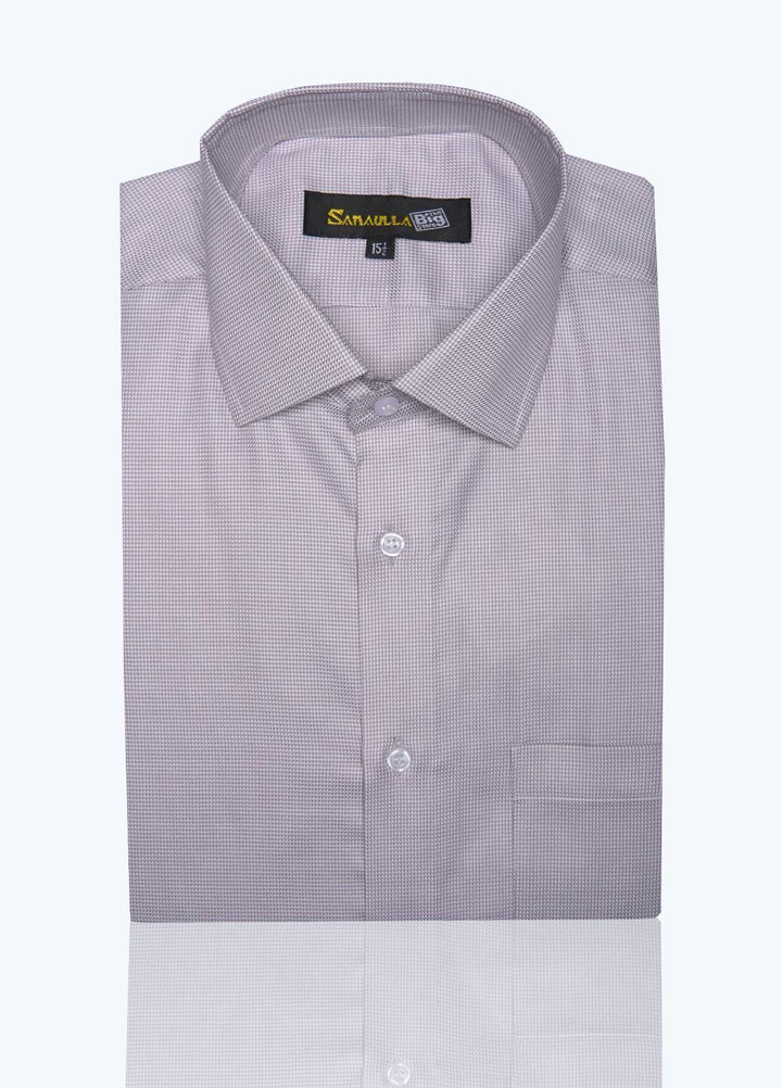Sanaulla Exclusive Range Cotton Formal Men Shirts -  C-778 Brown