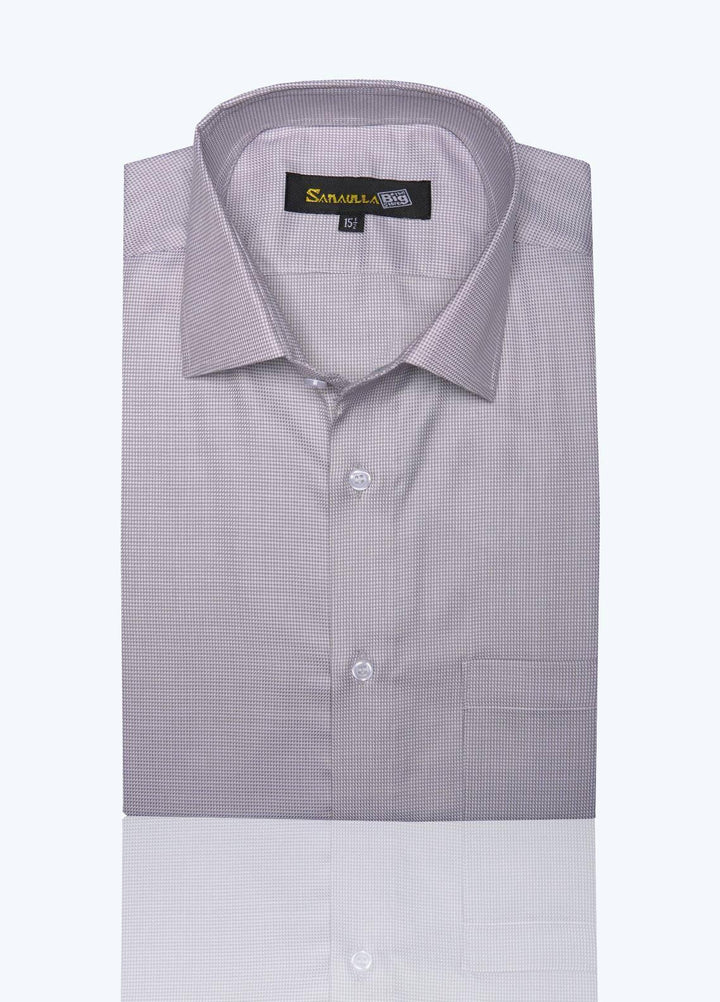 Sanaulla Exclusive Range Cotton Formal Men Shirts -  C-778 Brown