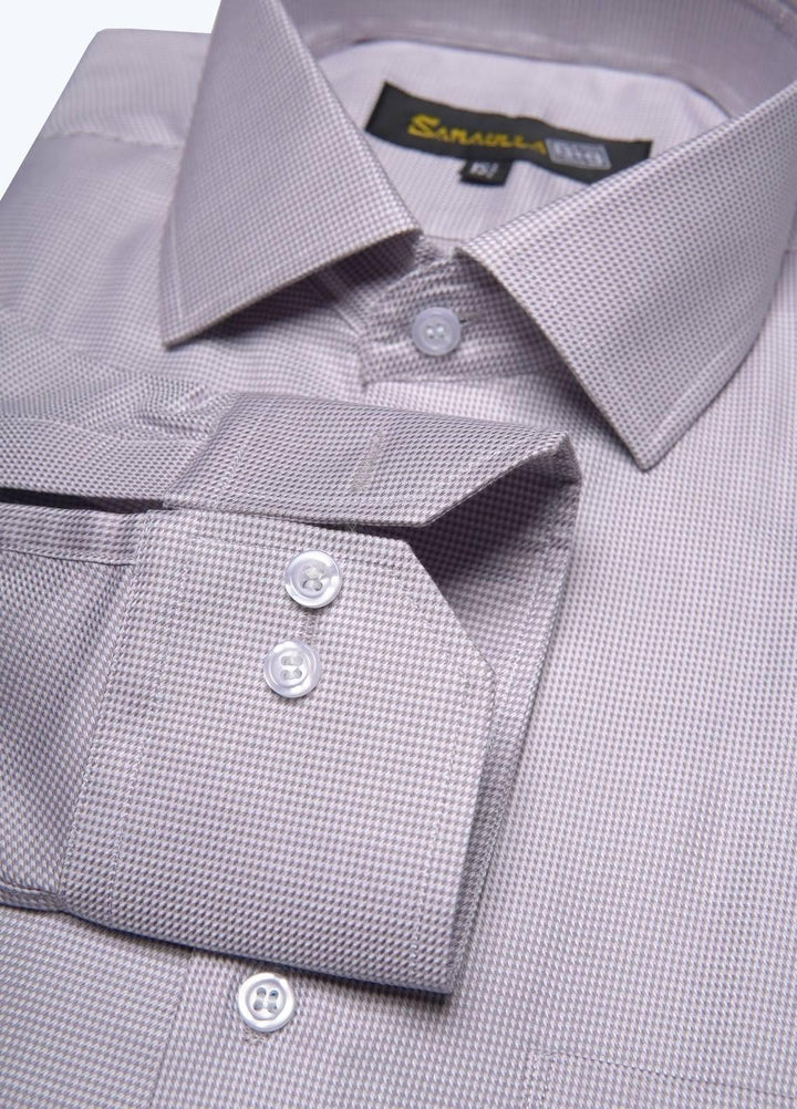 Sanaulla Exclusive Range Cotton Formal Men Shirts -  C-778 Brown