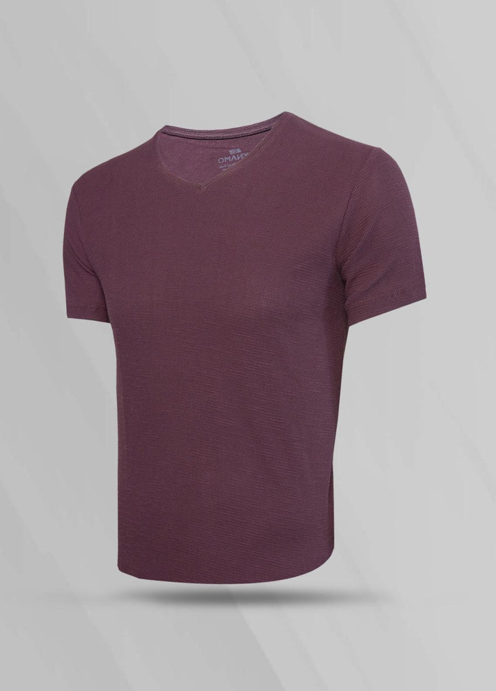 Sanaulla Exclusive Range Cotton Casual T-Shirts for Men -  T554 Maroon